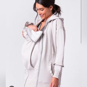 NWT Seraphine Cream Grill 3 in 1 Maternity Baby wearing Hoodie Sweatshirt